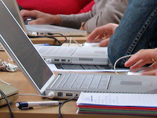 Working at Apple Powerbook computers